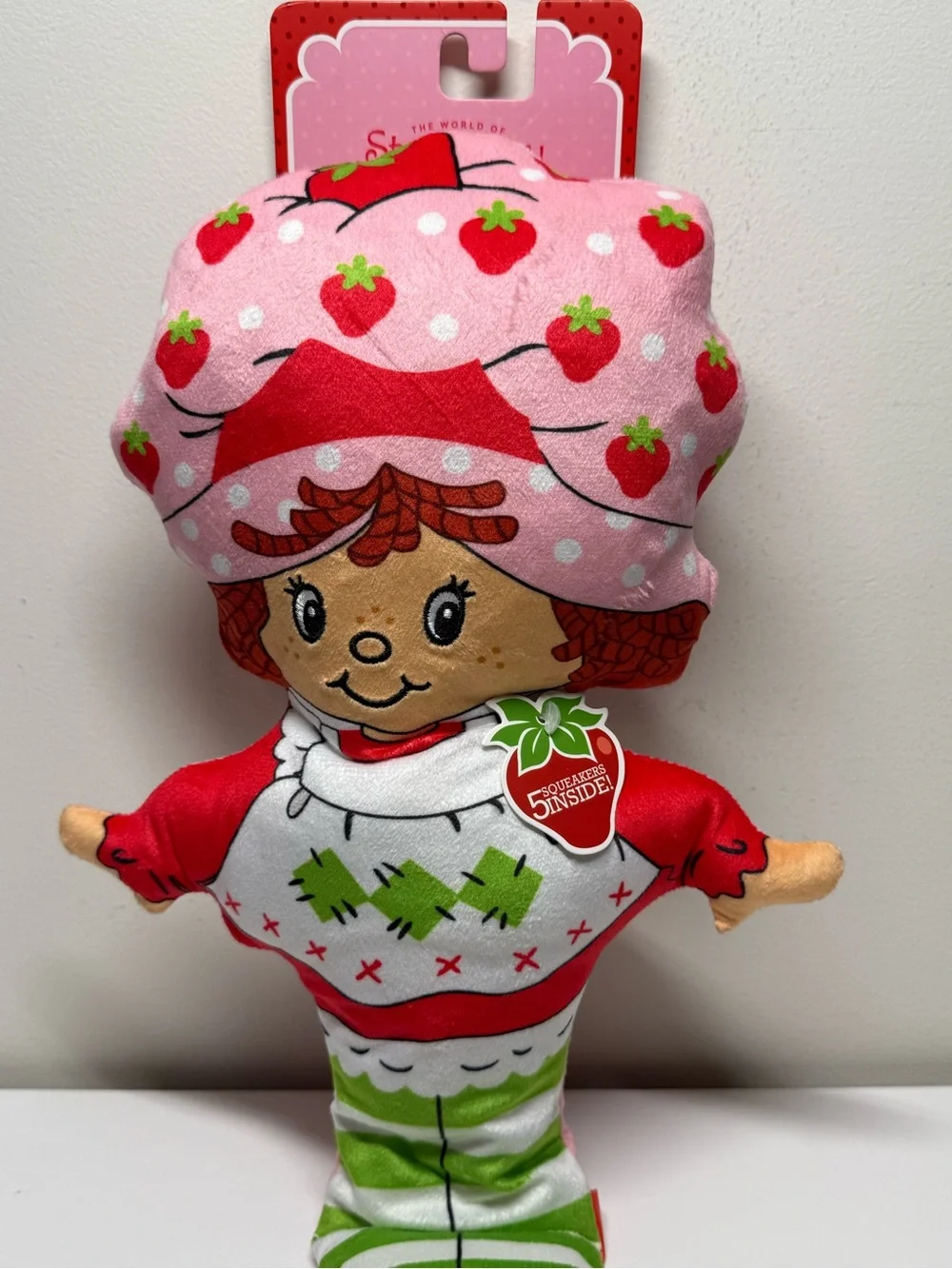 Strawberry Shortcake 18 inch Plush Dog Toy Squeakers